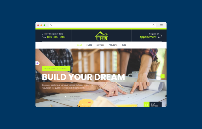 clean browser mockup UhrToday